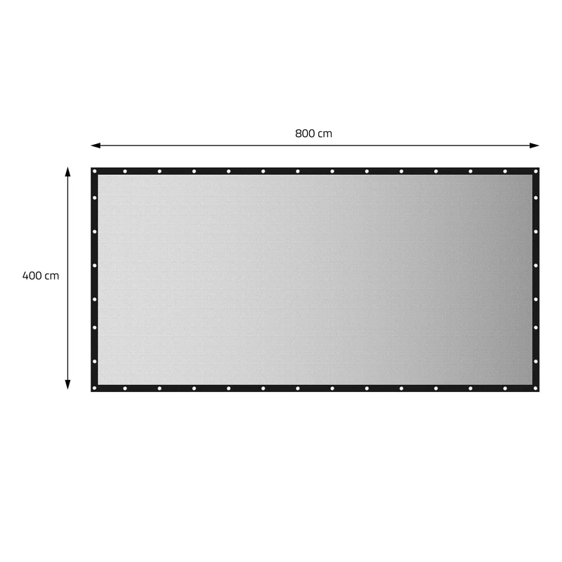 Schattennetz für Kombis und Vans 4x8 m Silber/Schwarz aus Polyethylen