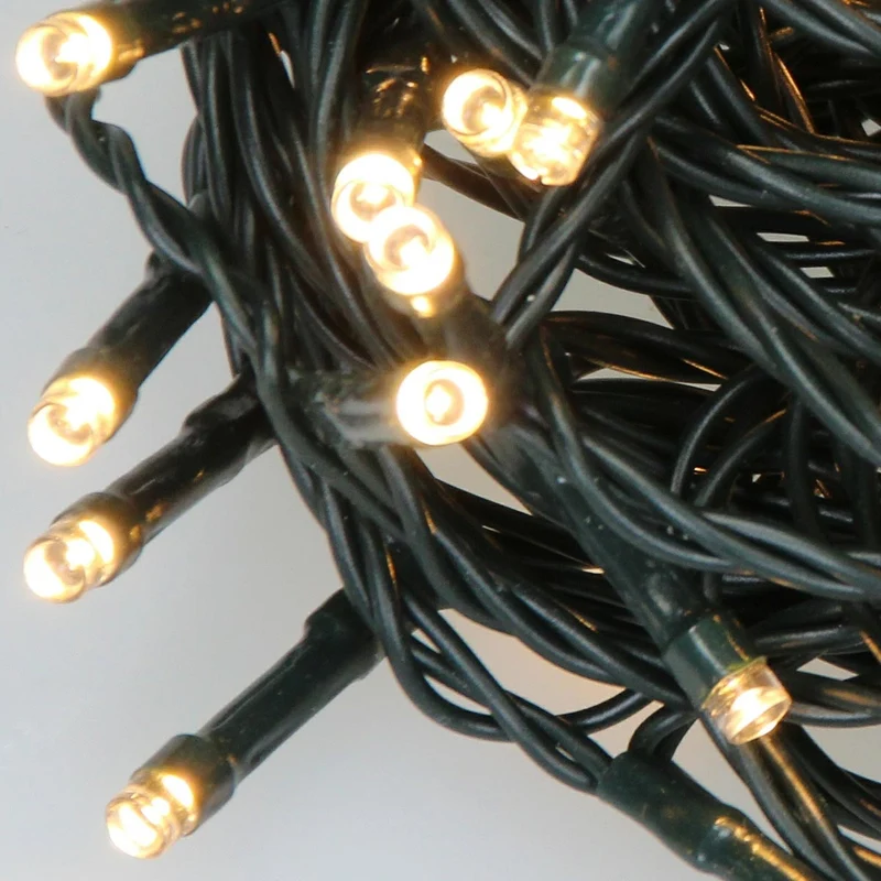 Weihnachtsbaumschmuck LED Lichterkette warmweiß 12 m mit App Steuerung
