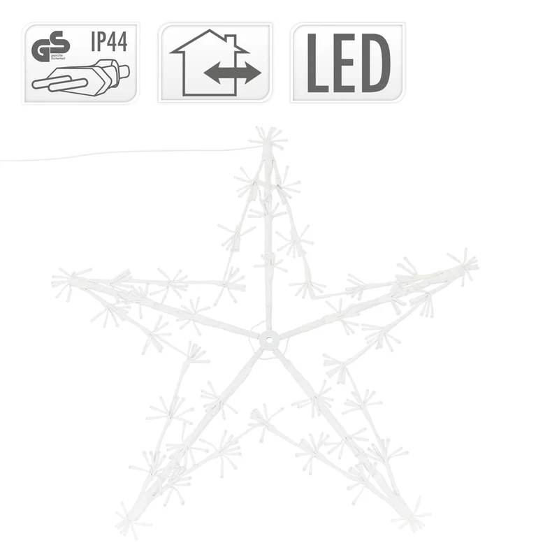 Weihnachtsdeko LED-Stern mit 320 Warmweißen LEDs aus Metall