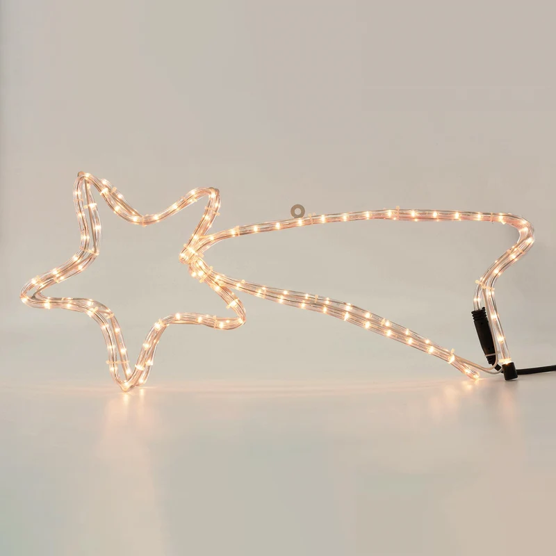 LED Weihnachtsbeleuchtung Sternschnuppe mit 144 LED Birnen Warmweiß 230V