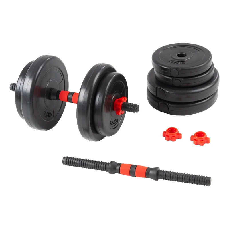 Kurzhanteln 2er Set 15kg Schwarz aus Vinyl