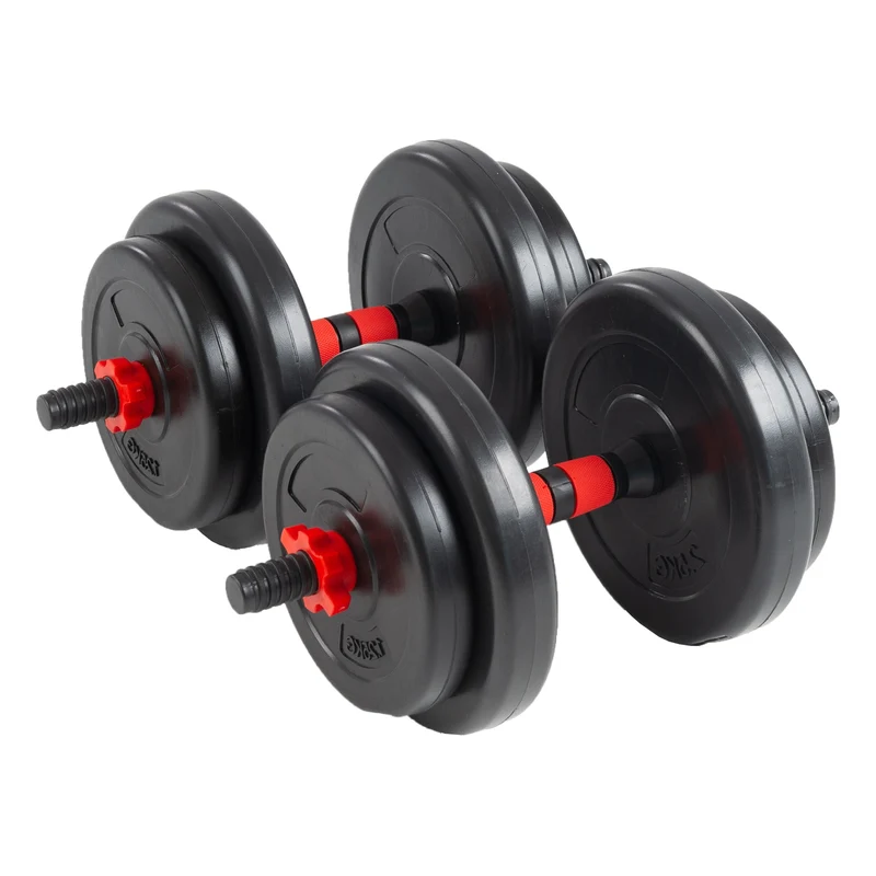 Kurzhanteln 2er Set 15kg Schwarz aus Vinyl