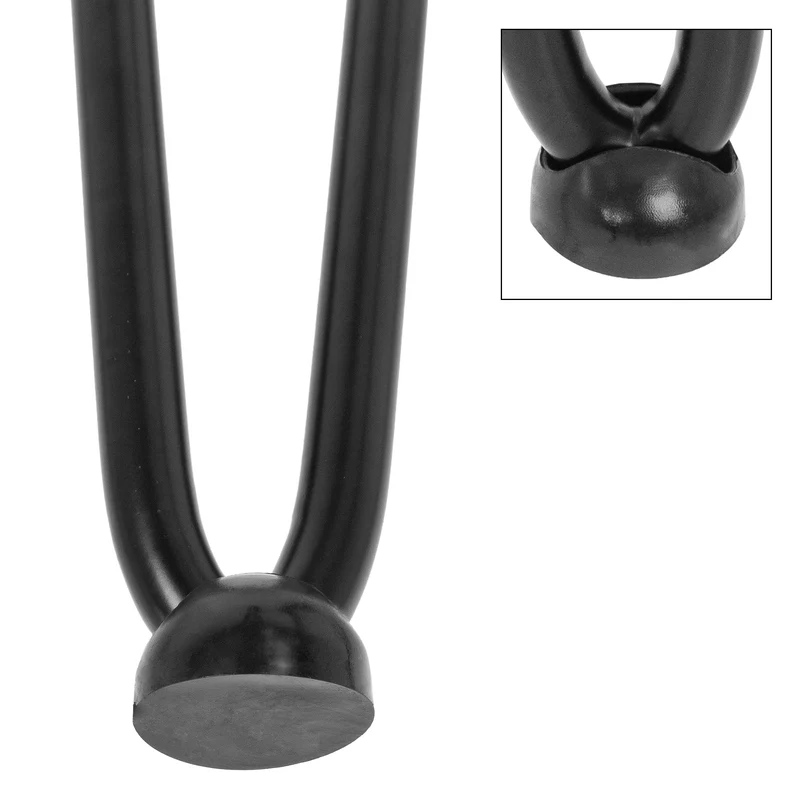 Tischbeine Tischgestell 4er Set V-Design schmal 20,5 x 12 cm Schwarz aus Metall ML-Design