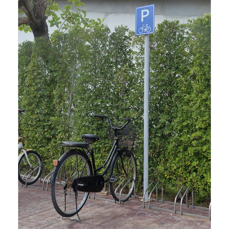 Fahrradständer für 2 Fahrräder 43 x 32 x 27 cm, aus verzinktem Stahl, inkl. Montagematerial