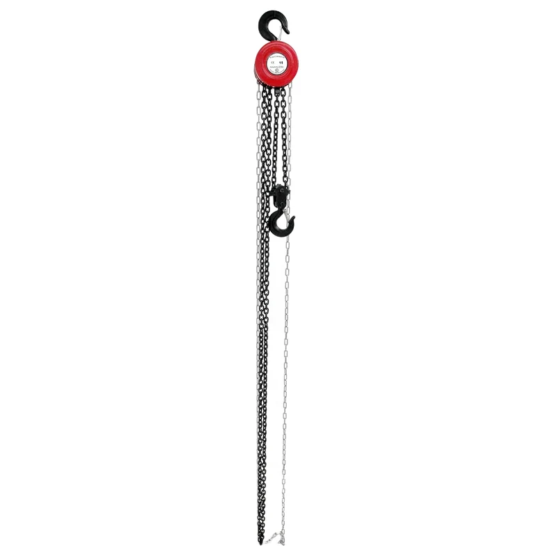 Flaschenzug 1000 kg 2,5 m aus Stahl mit Blockiersystem 360° drehbar inkl. Kette