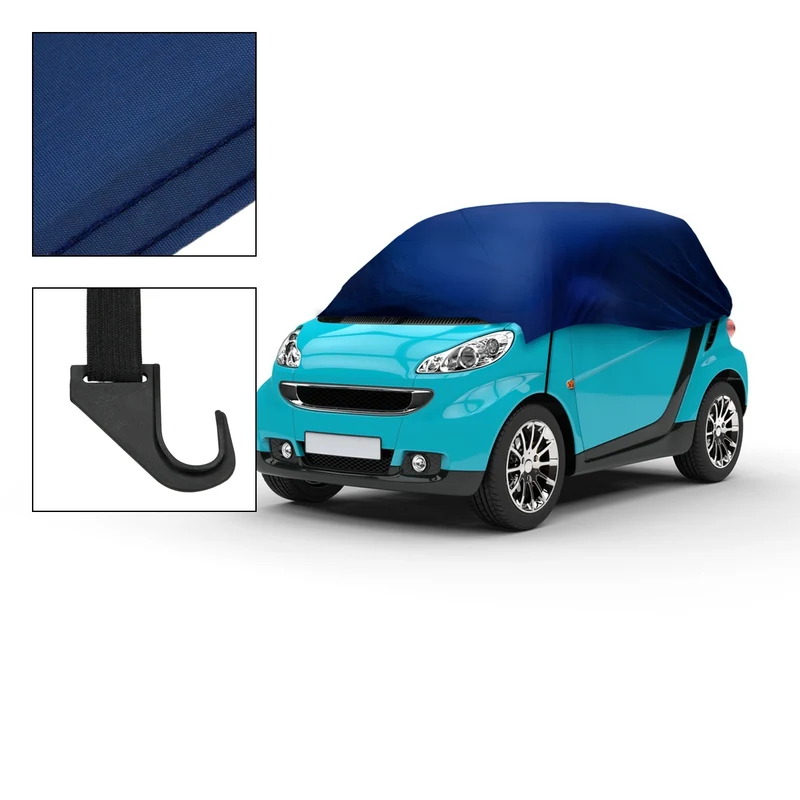 Halbgarage Abdeckung Autogarage für Smart Fortwo 214x146x55 cm 100% Polyester wasserabweisend