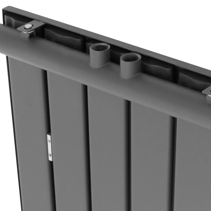 Badheizkörper 1800x452 mm Anthrazit mit Universale Anschlussgarnitur ML-Design