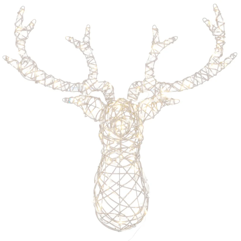 Testa di Renna con Led Bianco - Reindeer