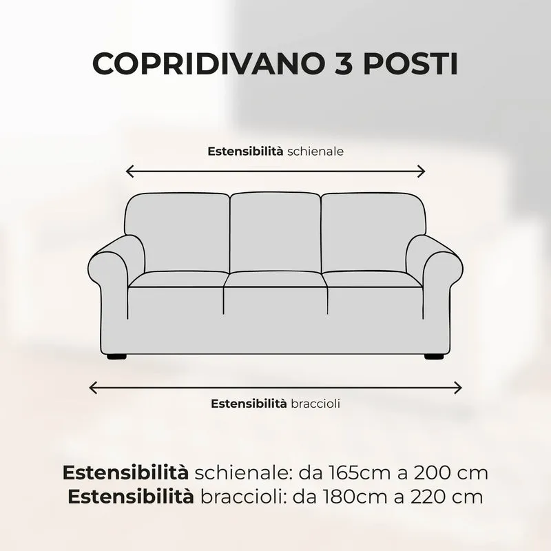 Copridivano Elasticizzato Antimacchia in Velluto Il Gruppone