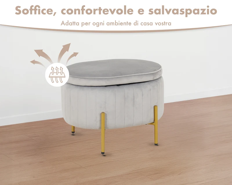 Panca Imbottita Velluto Contenitore XXL Il Gruppone