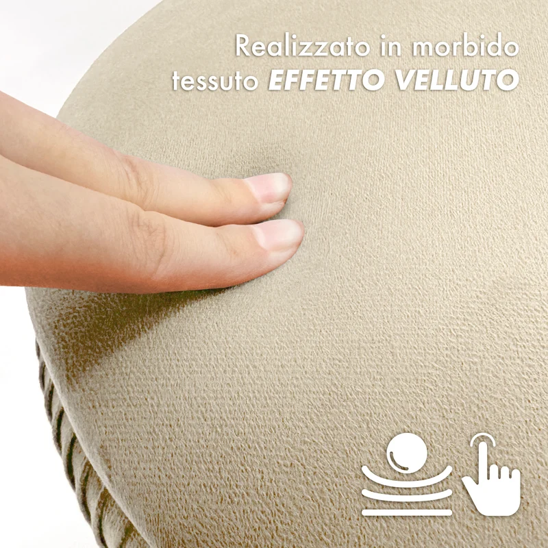 Pouf Velluto Contenitore | Gambe Oro Il Gruppone