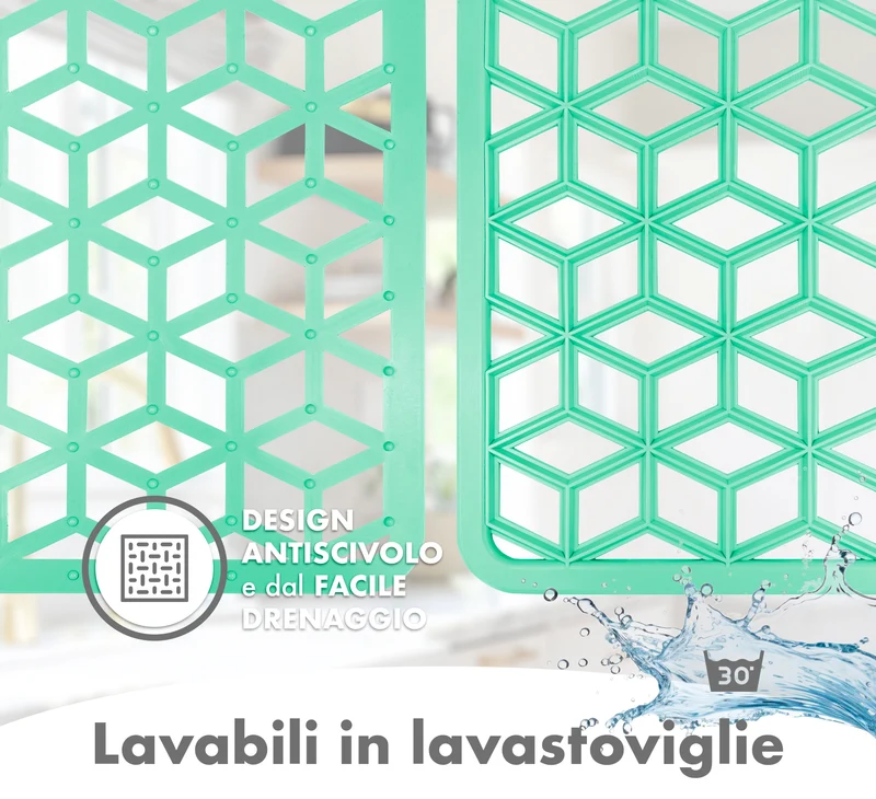 Set 4 Pezzi Tappetini Per Lavello Antigoccia Flessibile In Pvc Prodotto Italiano Il Gruppone