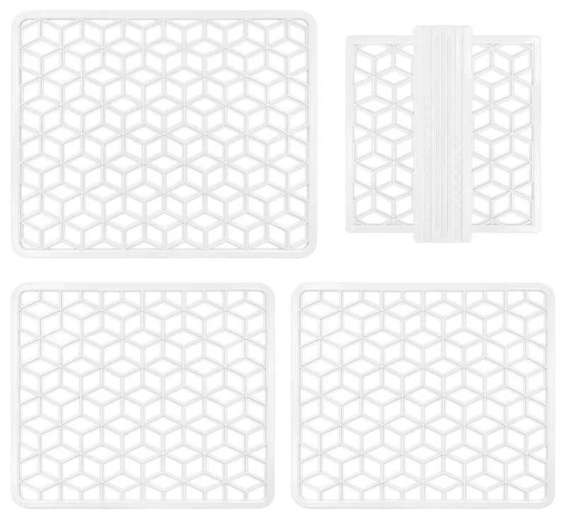 Set 4 Pezzi Tappetini Per Lavello Antigoccia Flessibile In Pvc Prodotto Italiano Il Gruppone