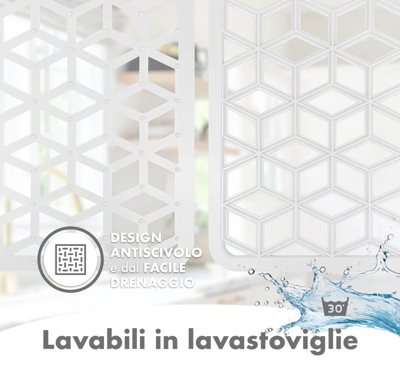 Set 4 Pezzi Tappetini Per Lavello Antigoccia Flessibile In Pvc Prodotto Italiano Il Gruppone