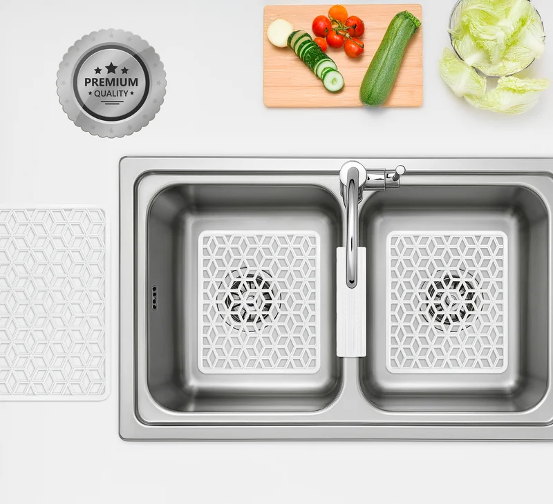 Set 4 Pezzi Tappetini Per Lavello Antigoccia Flessibile In Pvc Prodotto Italiano Il Gruppone