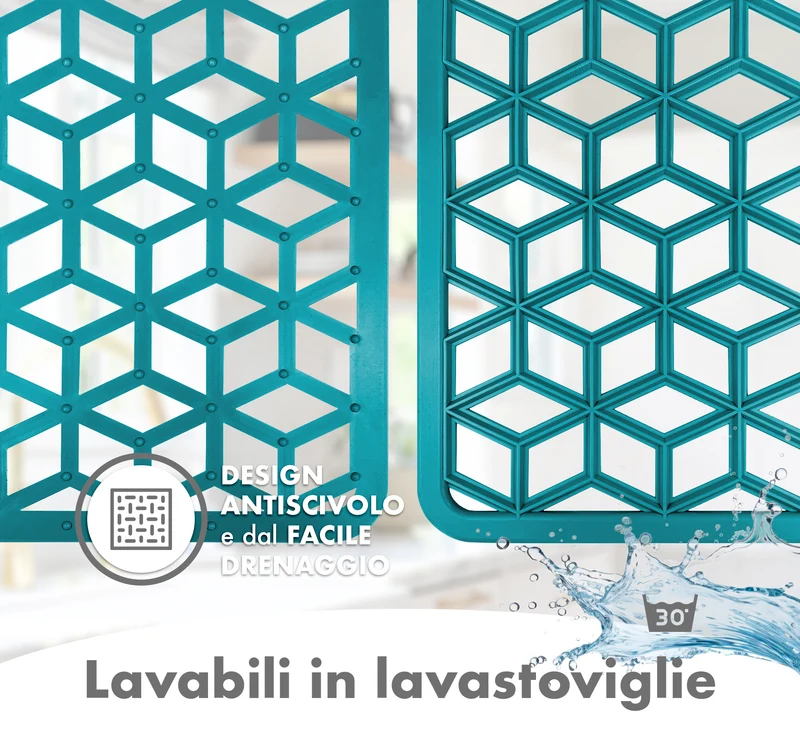 Set 4 Pezzi Tappetini Per Lavello Antigoccia Flessibile In Pvc Prodotto Italiano Il Gruppone