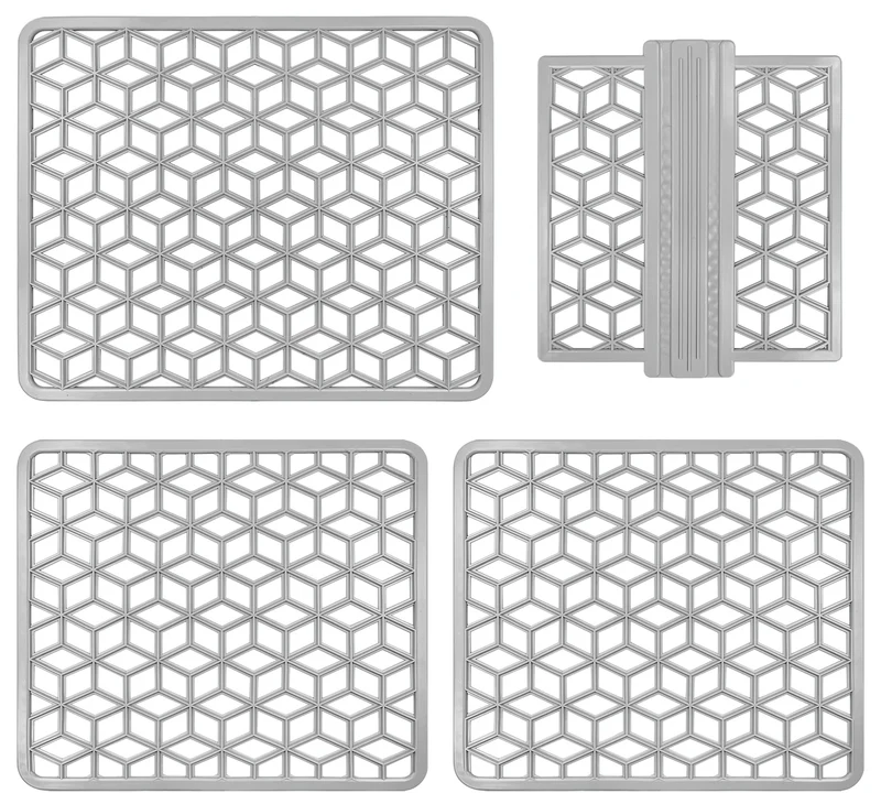 Set 4 Pezzi Tappetini Per Lavello Antigoccia Flessibile In Pvc Prodotto Italiano Il Gruppone