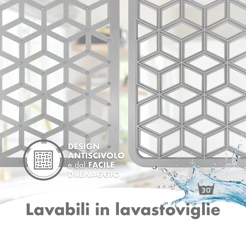 Set 4 Pezzi Tappetini Per Lavello Antigoccia Flessibile In Pvc Prodotto Italiano Il Gruppone
