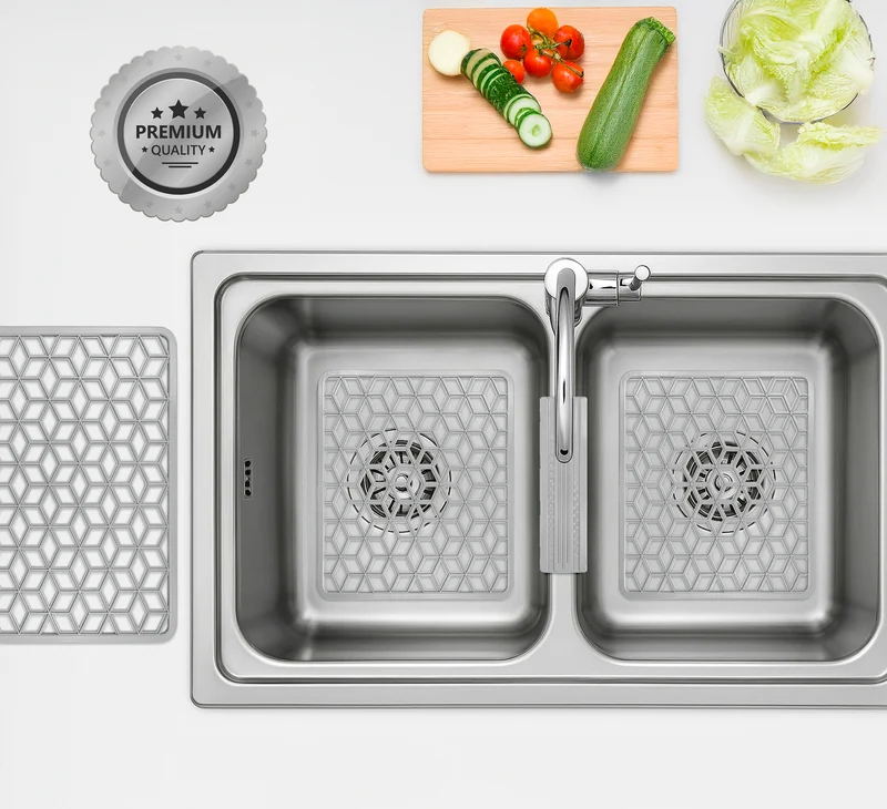 Set 4 Pezzi Tappetini Per Lavello Antigoccia Flessibile In Pvc Prodotto Italiano Il Gruppone
