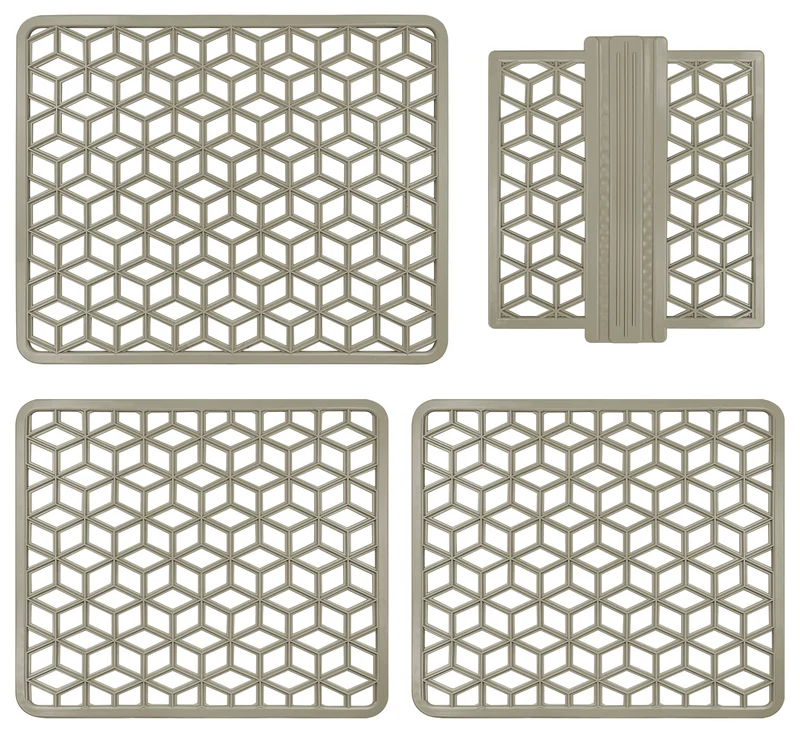 Set 4 Pezzi Tappetini Per Lavello Antigoccia Flessibile In Pvc Prodotto Italiano Il Gruppone