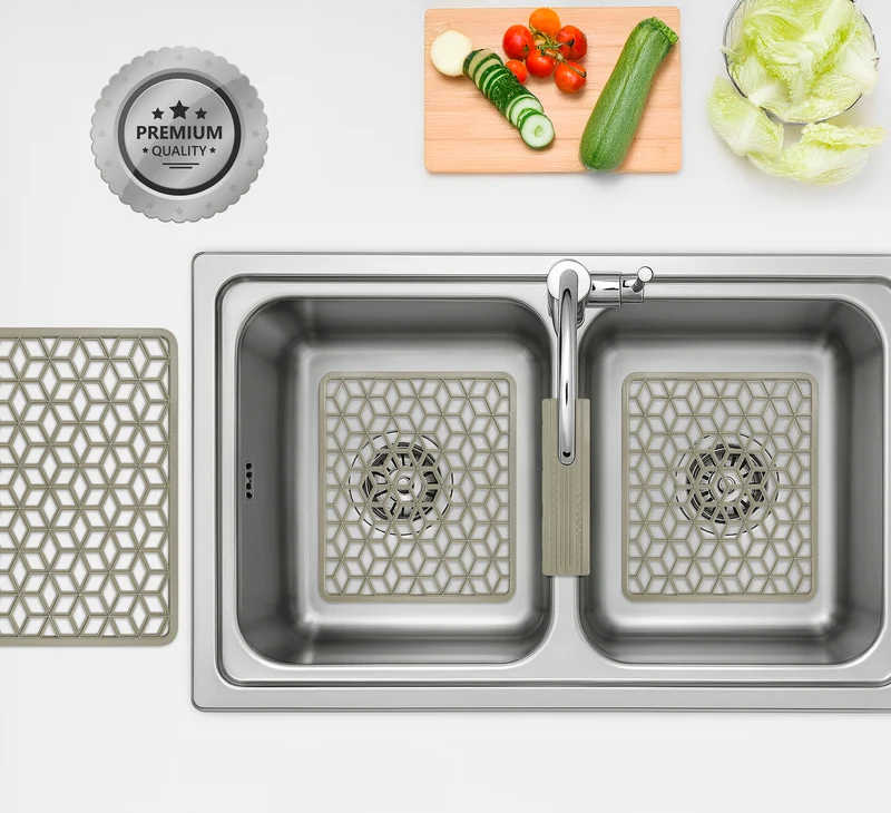 Set 4 Pezzi Tappetini Per Lavello Antigoccia Flessibile In Pvc Prodotto Italiano Il Gruppone