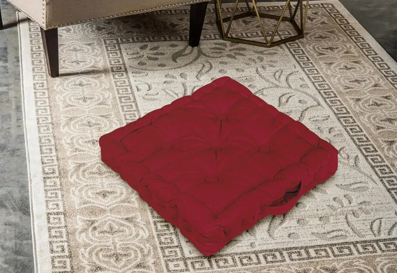 6 Pezzi Cuscini Sedia Quadrati Alti Mattonella Trapuntati Cuscino Da Pavimento Con Maniglia 40x40 Cm Altezza 6 Cm Cuscino Spesso Cucina Interno Esterno Coprisedia