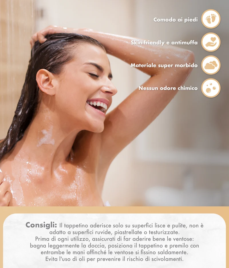 Prodotto Italiano Di Qualità Tappeto Per Doccia o Vasca 2 Misure Il Gruppone