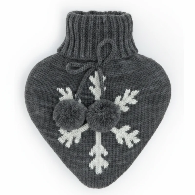 Borsa dell'acqua calda in Pile con Cuore Jacquard - Heart