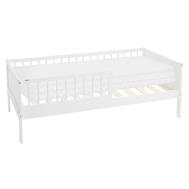 Kinderbett aus Kiefernholz mit Lattenrost und Rausfallschutz ML-Design