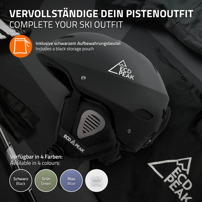ECD Germany | Skihelm für Herren und Damen S, M, L Snowboardhelm mit Belüftungssystem & Skibrillenhalter, optimaler Schutz & Tragekomfort