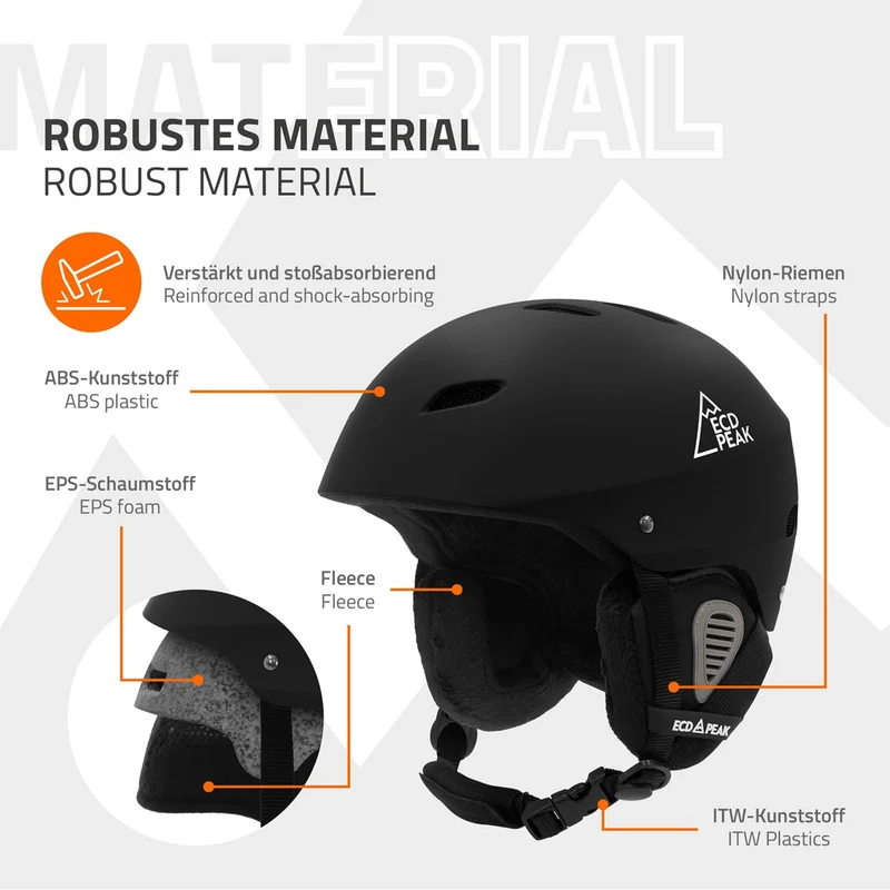ECD Germany | Skihelm für Herren und Damen S, M, L Snowboardhelm mit Belüftungssystem & Skibrillenhalter, optimaler Schutz & Tragekomfort