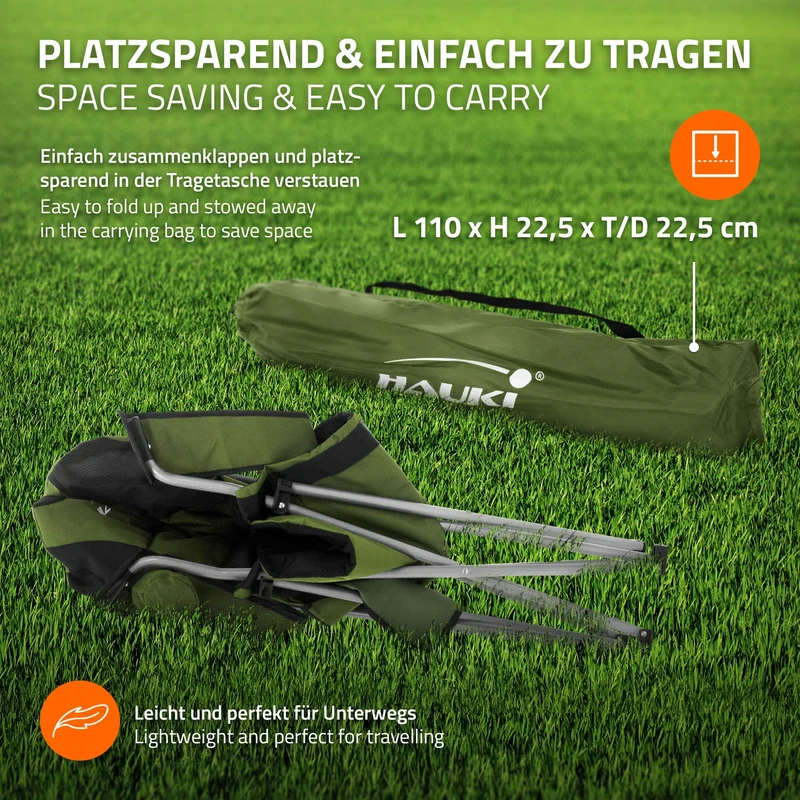 Camping Set 3-teilig mit Klapptisch Schwarz und 2 Campingstühlen Khaki HAUKI