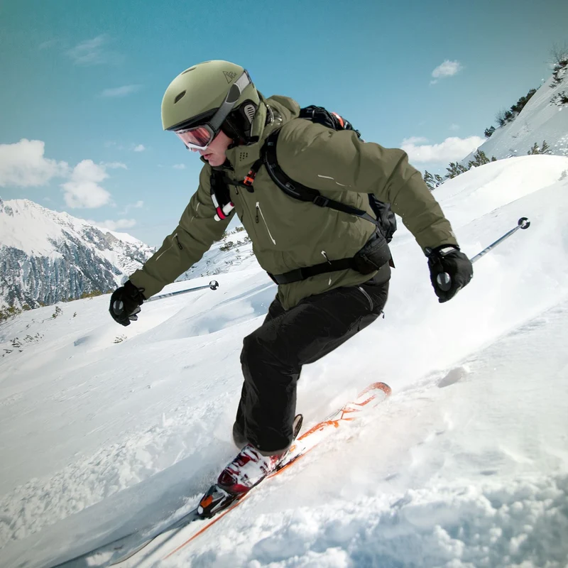 ECD Germany | Skihelm für Herren und Damen L (58-61 cm) Grün Snowboardhelm mit Belüftungssystem & Skibrillenhalter, optimaler Schutz & Tragekomfort