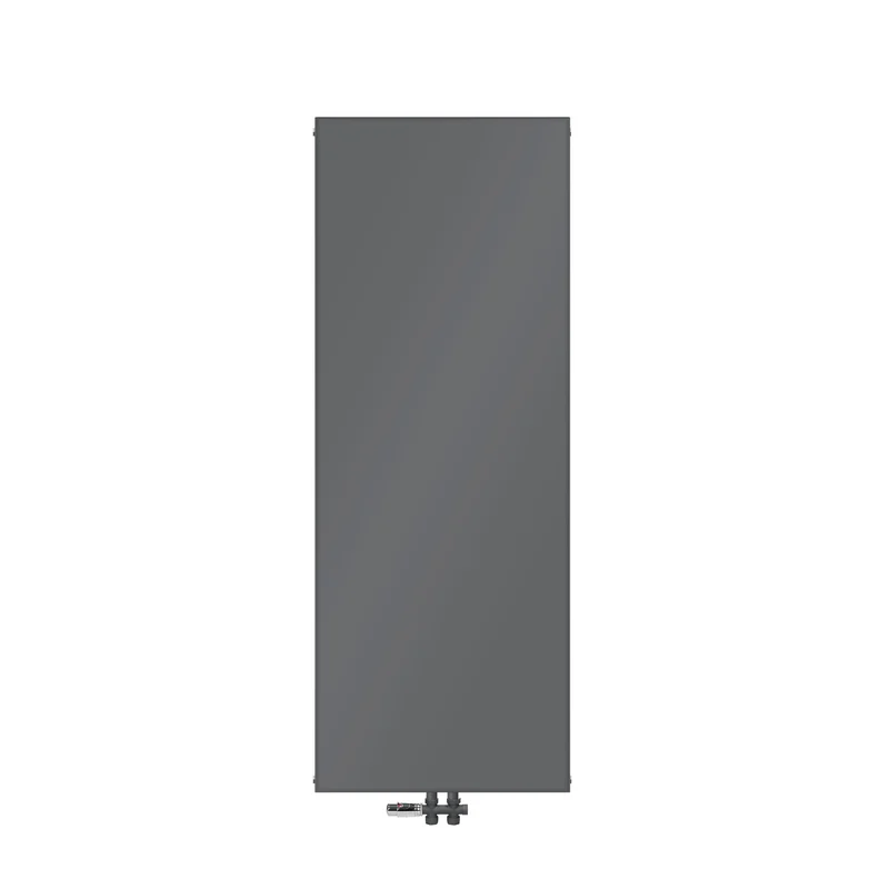 Badheizkörper 1600x604 mm Anthrazit mit Boden Anschlussgarnitur inkl. 1x Handuchhalter ML-Design