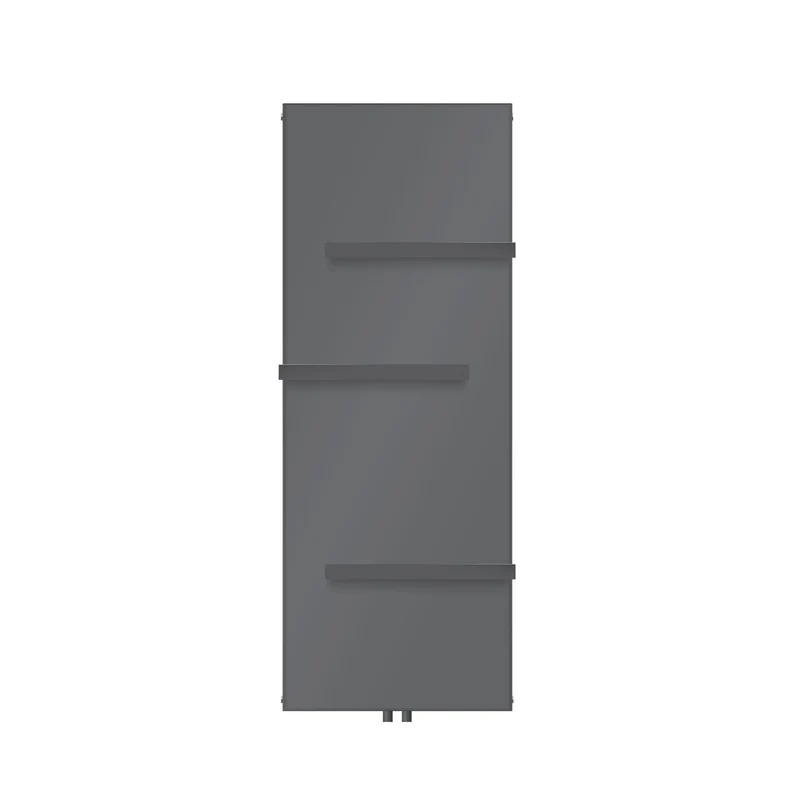 Badheizkörper 1600x604 mm Anthrazit mit Mittelanschluss inkl. 3x Handuchhalter ML-Design