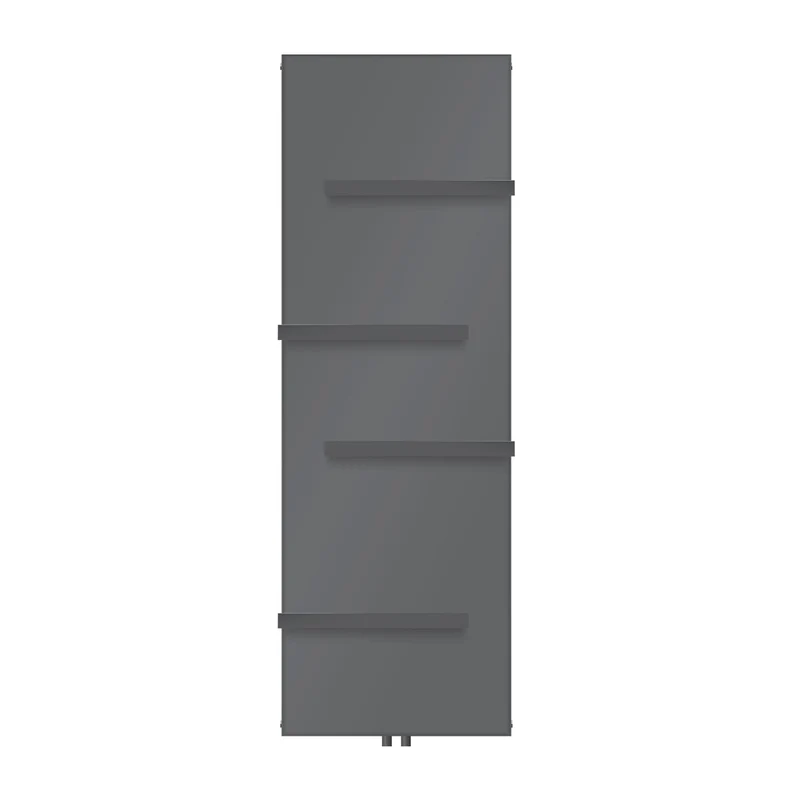 Badheizkörper 604x1840 mm Anthrazit mit Mittelanschluss inkl. 4x Handuchhalter ML-Design