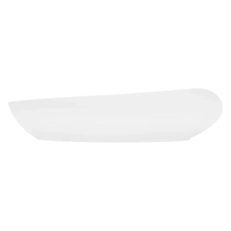 Waschbecken Oval ohne Überlauf 58,5x37,5x14,5 cm Weiß aus Keramik LuxeBath