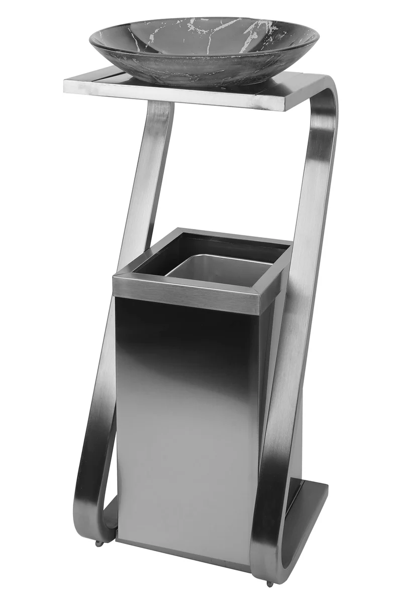Posacenere 2 In 1 Da Terra Professionale Realizzati In Acciaio Marmo Il Gruppone