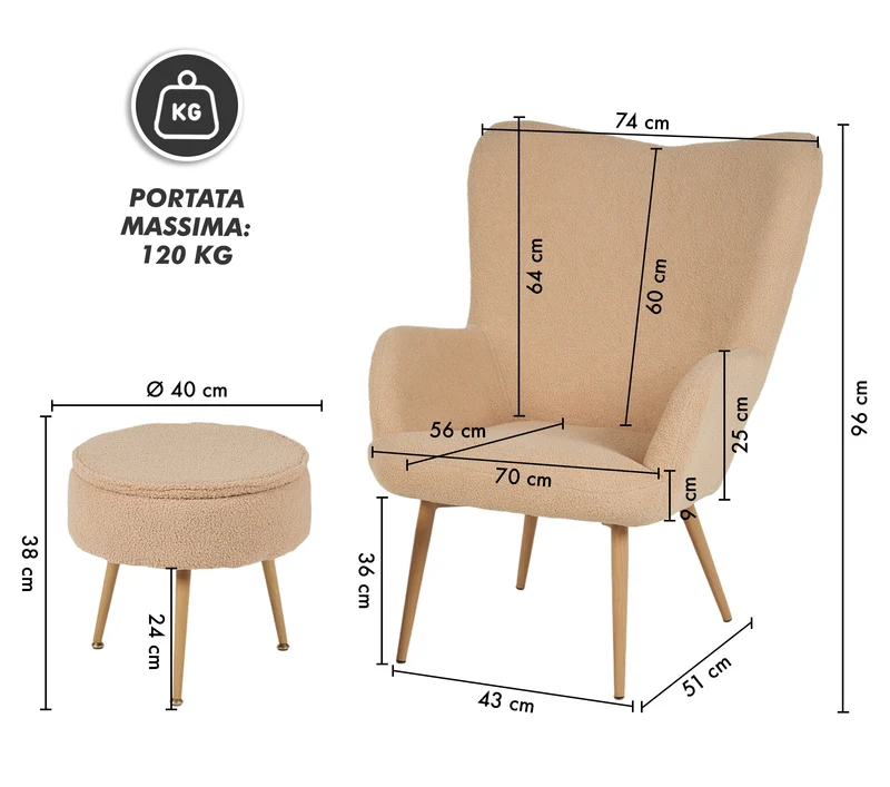 Poltrona Imbottita Ergonomica Effetto Teddy Morbida Il Gruppone