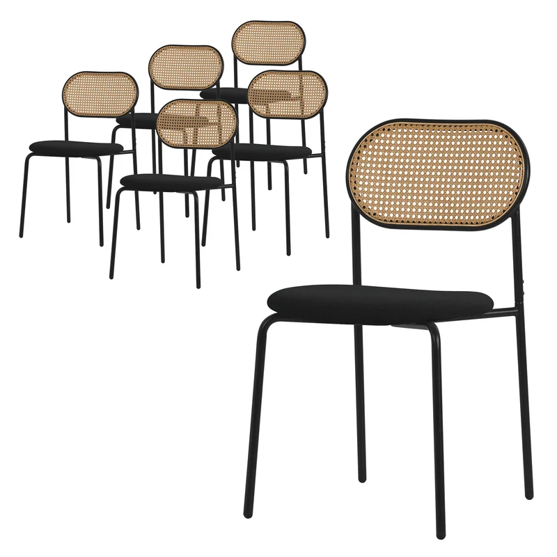 Esszimmerstuhl 2er Set in Rattan Optik mit Rückenlehne bis 120 Kg ML-Design