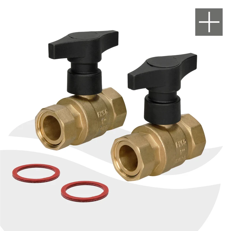 Magnetischer Schlammabscheider 1" auf 3/4" mit Absperrventilen Magnet Filter LuxeBath