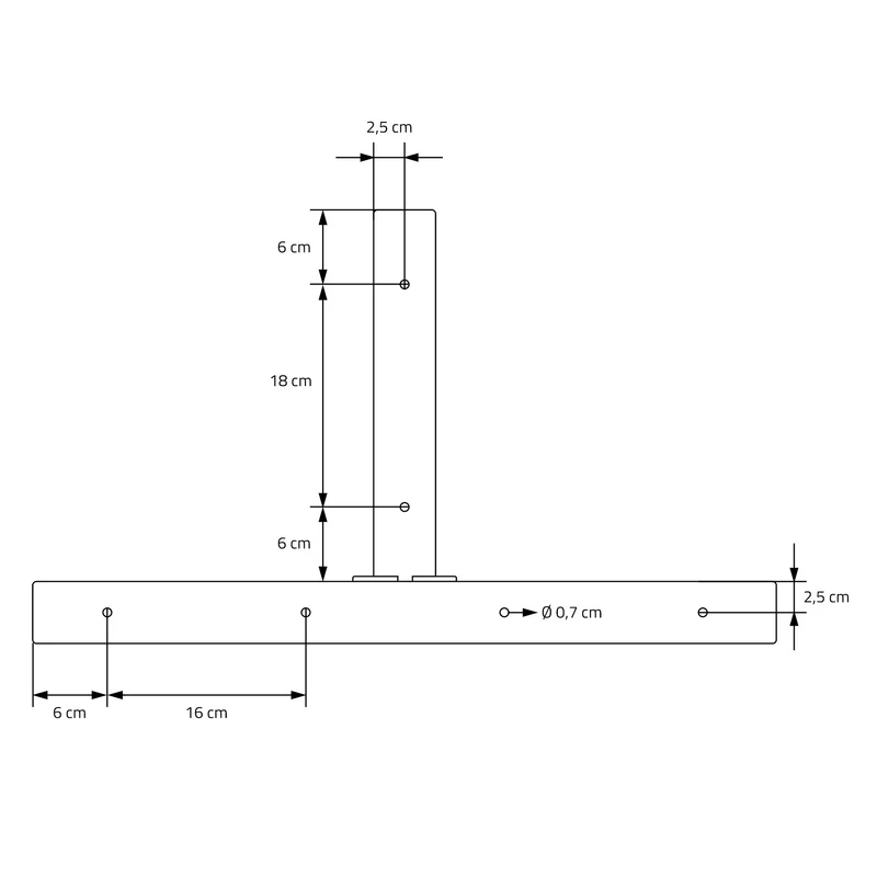 B-Ware 2er Set Tischgestell B60xH72 cm in T-Form Metall Schwarz ML-Design