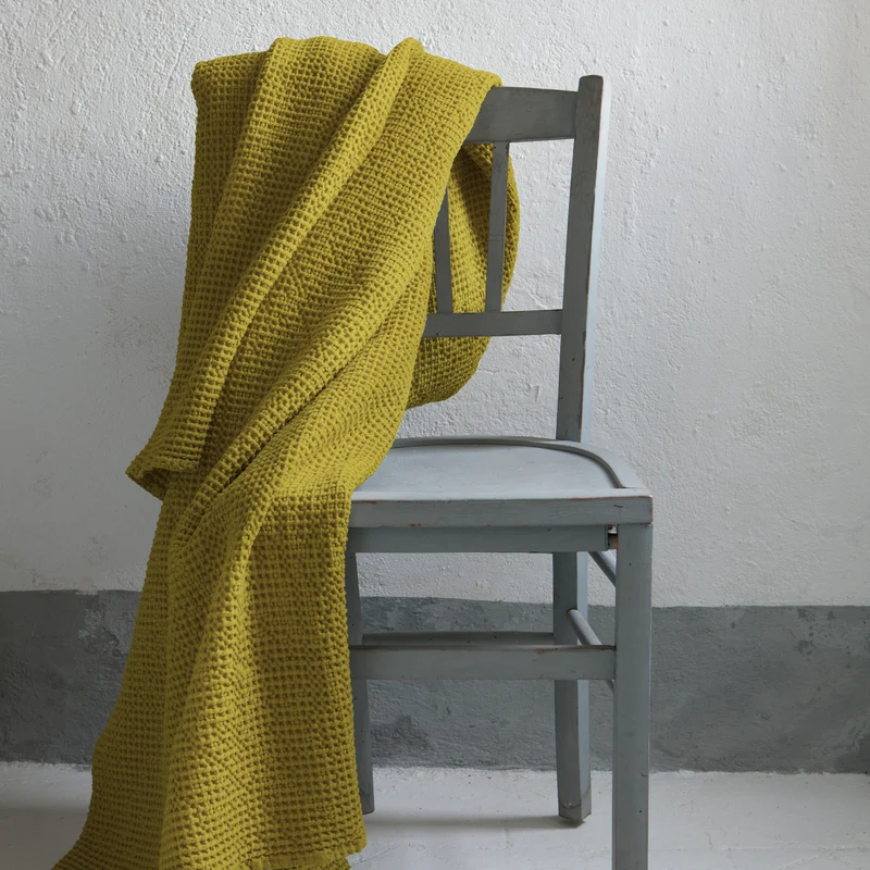 Plaid a Nido D'Ape StoneWashed in Cotone Riciclato - Maia Recycle