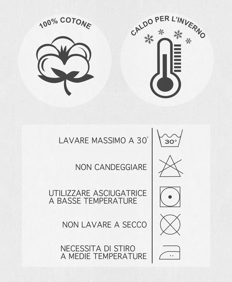 Lenzuolo Sotto in Flanella di Cotone Felpata con Angoli Elasticizzati Anti-Pilling Invernale Il Gruppone