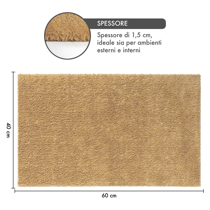 Zerbino Ingresso In Cocco Tappeto Antiscivolo Antibatterico 40 x 60 Il Gruppone