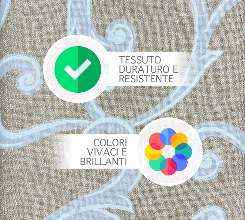 Telo Arredo in Cotone Panama Stampato Varie Fantasie Made in Italy Il Gruppone