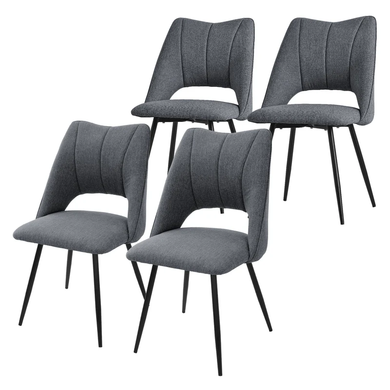 Esszimmerstuhl Küchenstuhl 2er Set gepolstert mit offenem Rücken ML-Design