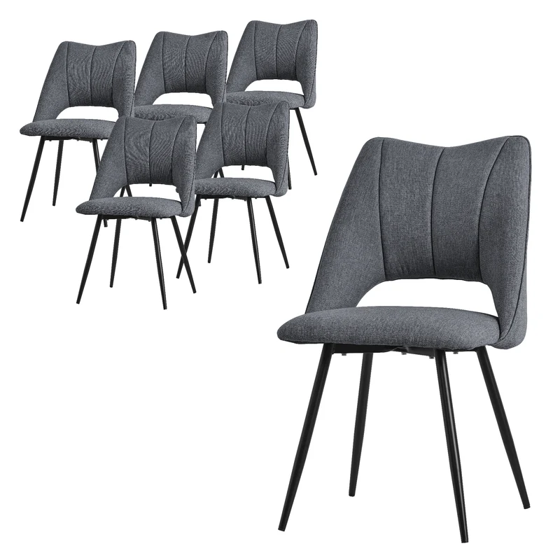 Esszimmerstuhl Küchenstuhl 2er Set gepolstert mit offenem Rücken ML-Design