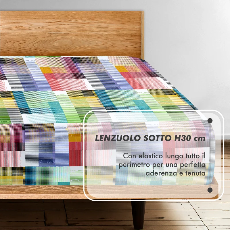 Completo Lenzuola Matrimoniale No Stiro in Morbida Microfibra e Made in Italy Il Gruppone