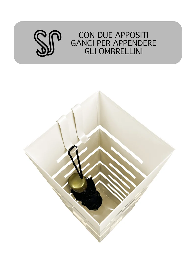 Portaombrelli Elegante Design Moderno in Metallo Con Ganci per ombrellini Il Gruppone